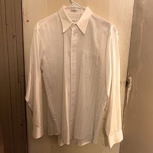 White striped means button down shirt. Christian Dior.